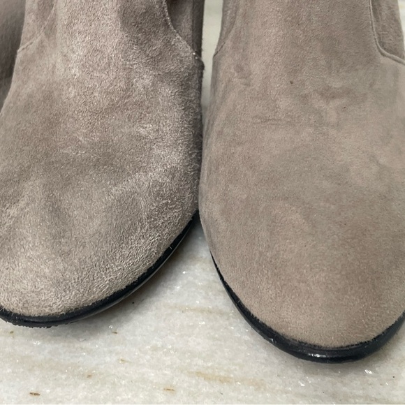 Stuart Weitzman boots thigh high suede sz 5.5 soft gray Highland style - Picture 4 of 11